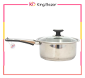 Sonex Mega Classic – Cooking Sauce Pan – Stainless Steel With Glass Lid. 