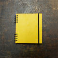 Summer Yellow Colored Spiral Notebook 4.5"x5  Premium design by PAPERWORK. 