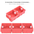 SMATRUL - 86*86mm Wall Switch Box - Socket Bottom Box - Junction Box Single Base - 1/2/3 PC. 