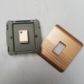 Two Way-1 Gang Electric China Fitting Sheet China Switch Board- Metal Series (Golden Colour). 