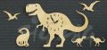 Dinosaur Shaped Wall Clock for kids room, Laser Cut 3D Animal Shaped Wall Hanging Clock. 