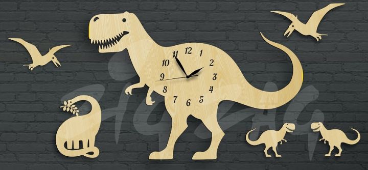 Dinosaur%20Shaped%20Wall%20Clock%20for%20kids%20room,%20Laser%20Cut%203D%20Animal%20Shaped%20Wall%20Hanging%20Clock%20-%20Image%202
