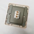 Two Way-1 Gang Electric China Fitting Sheet China Switch Board- Metal Series (Golden Colour). 