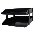 Paper Tray for Office – 2 Storey, Black - Pure & Hard Plastic, Strong Body Capacity. 