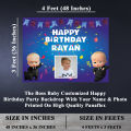 Happy Birthday Party Customized Backdrop Boss Baby Blue Theme Printed On Panaflex available in 2 sizes. 