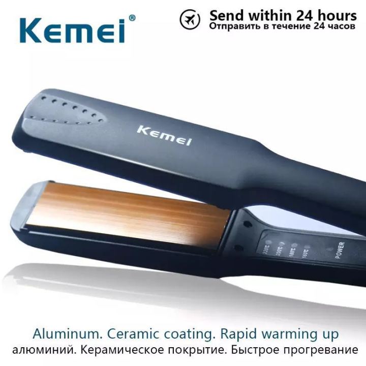 Kemei Electric Hair Straightener And Curling Iron KM-329 High-Quality Hair Iron For Girls