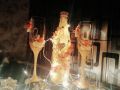 Pack of 3 decorative bottles and glass,  handmade home decor item. 