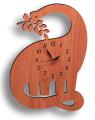 Cute Dinosaur Eating Leaves Wall Clock, 3D Laser Cut Wall Clock for your Kids. 