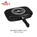 Sonex Double Grill Pan Marble Coated (30cm, 36 cm) - Black. 