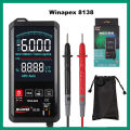 WinAPEX ET8138 Touch Screen Multimeter Digital Automatic 6000 Count True-RMS Voltage Frequency Capacitance Diode NCV Tester. 