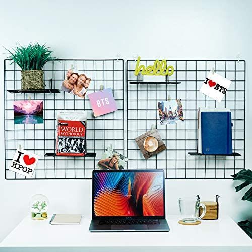 Wall%20Hanging%20Decoration%20Iron%20Art%20Storage%20Rack%20Wall%20Display%20Multi-function%20Mesh%20Wire%20Metal%20Shelf%20-%20Image%202