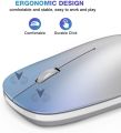 OMOTON Bluetooth Mouse for iPd and Phone (iPdOS 13 / iOS 13 and Above), Ultra-Thin Wireless Mouse Compatible with Computer, Laptop, PC, Notebook, and Mac Series, Silver. 
