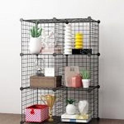 6%20Cubes%20Metal%20Wire%20Storage%20Organizer%20Shelves%20Rack%20DIY%20Bookcase%20Closet%20Cabinet%20And%20Modular%20Shelving%20With%20Grids%20Wire%20Mesh%20-%20Image%202