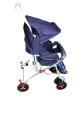 Alloy Foldable Baby Stroller Pram For Newborn  Blue color with  6 Big Tyres. 