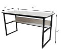 Computer Study Table with Book Shelf 48x20 size big computer table. 