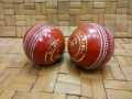 Pack of 2 Cricket Hard Balls Leather and Cork Match Ball. 
