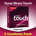 Touch Ribbed Condoms - Pack of 3. 