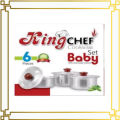 Baby Pot Set Small Aluminum Pots and Pans - 6 Pc Set Metal Finish Cookware for Kitchen. 