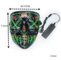 Led Mask Halloween Party Masque Masquerade Masks Neon Maske Light Glow In The Dark Mascara Horror Maska Glowing Masker Purge. 