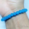 Trendy Blue Stone Beads Bracelet For Men Women Unisex Jewelry Wrist Hand Bands. 