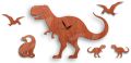 Dinosaur Shaped Wall Clock for kids room, Laser Cut 3D Animal Shaped Wall Hanging Clock. 