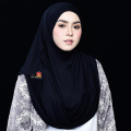 Black Color Soft Stitched Instant Hijab Scarf Stoles For Daily Wear Women. 
