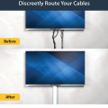 CableR 25x120mm Wide Grey Floor Cable Duct with Guard Self-Adhesive Cable raceway 2 ft gray. 