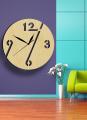 Round Shape Simple & Stylish Wooden Clock, 3D Laser Cut Wall Clock. 