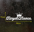 Royal Stance WHITE Decal Car Sticker Crown JDM Vinyl Auto Front Windshield Window Tuning Car Styling. 