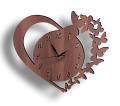 Modern Heart Shape Wooden Wall Clock, 3D Heart with Butterflies Wall Clock Buy Online. 