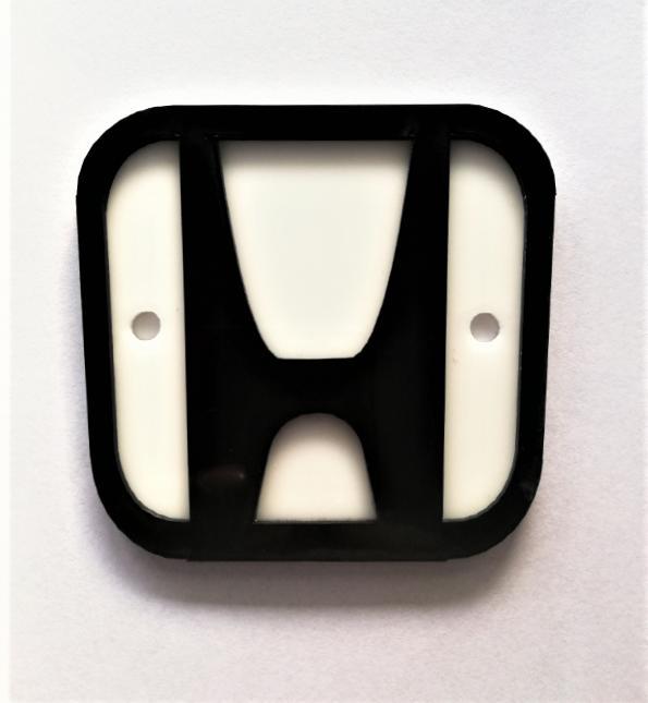 Honda%20monogram%20Plastic%20Front%20Logo%20for%2070%20and%20125cc%20Universal%20Black%20and%20White%20-%20Image%202