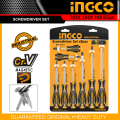 Ingco Industrial 8 Pcs CrV Material  Magnetic Screwdriver Set. - AE. 