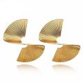 Unique Trendy 2 cm Irregular Geometric Spiral Earring for Women. 