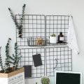 Pack of 4 Wall Grid Panel, Grid Wall Photo Display Hanging , Home Office Wall Décor Iron Rack, Photograph Wall Mesh Organizer, Ins Art Display Picture Wall Hangers. 
