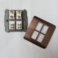 2 Switches+2 Sockets Electric China Fitting Sheet Switch Board- Metal Series (Coffee Colour). 