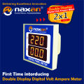 Woxsn 2in1 Ac Digital Panel Volt Ampere Meter, Dual Display  Light voltage Ammeter LED Current Indicator volt amp Tester (Pack of 10). 