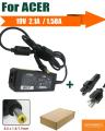Aspire One ZA8 19V 2.1A AC Adapter Charger Laptop Power Supply - Black. 