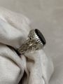 Men's Natural Black Aqeeq Ring 100 Original. 
