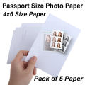Pack Of 5 Passport Size Photo Paper 4x6 Size Paper Full Maat Official Passport Size Photo Paper. 