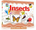 Large Flash Card With Picture of Insects Educational Puzzle 20 Cards in 1 Box Size 7 x 9.5 Inch. 
