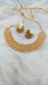Ladies Orange Stone Stylish Necklace With Stylish Earring Set-Box Free. 