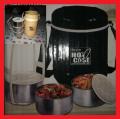 Medium size Stainless Steel 3 Layer / 3 Tier Hot Way Lunch Box / Food Container / Thermos Food Storage Container office lunch box. 