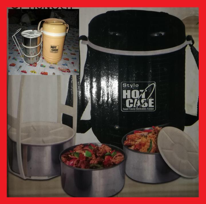 Medium size Stainless Steel 3 Layer / 3 Tier Hot Way Lunch Box / Food Container / Thermos Food Storage Container office lunch box