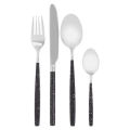 Avie 16 Pc Gold / Matte Black Finish Cutlery Set - Premier Home - SKU 0922613. 