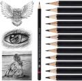 Professional Sketching Drawing Pencil Set - 12 Pieces Drawing Pencils 8B, 7B, 6B, 5B, 4B, 3B, 2B, B, HB, F, H, 2H Art Pencils Graphite Pencils for Beginners & Pro Artists. 
