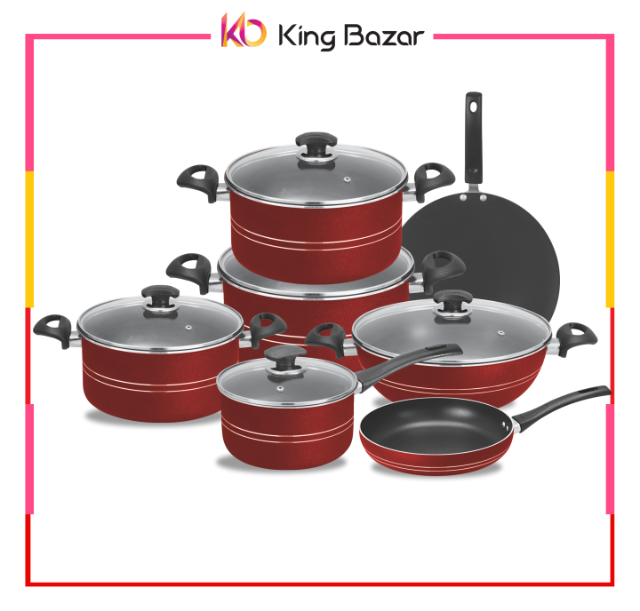 Non stick cookware Gift Pack Deluxe G.L 15 Pcs