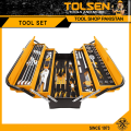 Tolsen Heavy Duty 60pcs Tool Set with Metal Tool Box. 