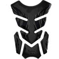 Bike / Motorcycle Oil Gas Fuel Tank Pad Protector Fish Bone Sticker 3D Gel Type Black. 