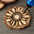 Pack of 2 Natural Wooden Slices Round 4"x4" Inches. 