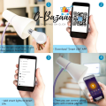 Smart Wifi Led Light Bulb with 16 Million Color changing Capacity Application Controller, Smart Bulb E27 Wifi Lamp 8 Watt Voice Controlled with Google Assistant & Amazon Alexa, Auto On/Off Timer Setting. 